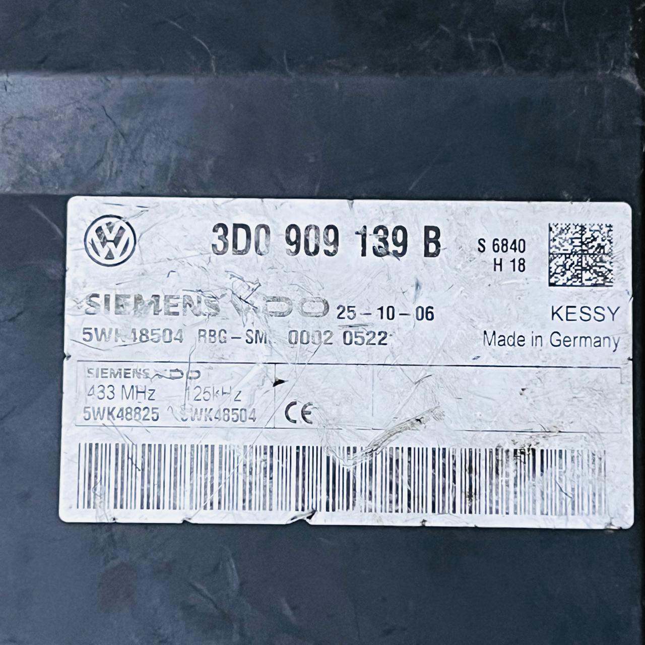 Volkswagen Touareg 7l Keyless Entry Kessy Control Module ECU 3D0909139B