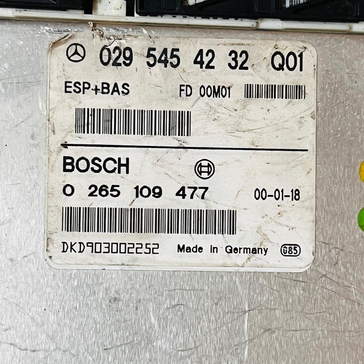 MERCEDES BENZ A CLASS ENGINE CONTROL MODULE UNIT 0295454232 BOSCH 0265109447