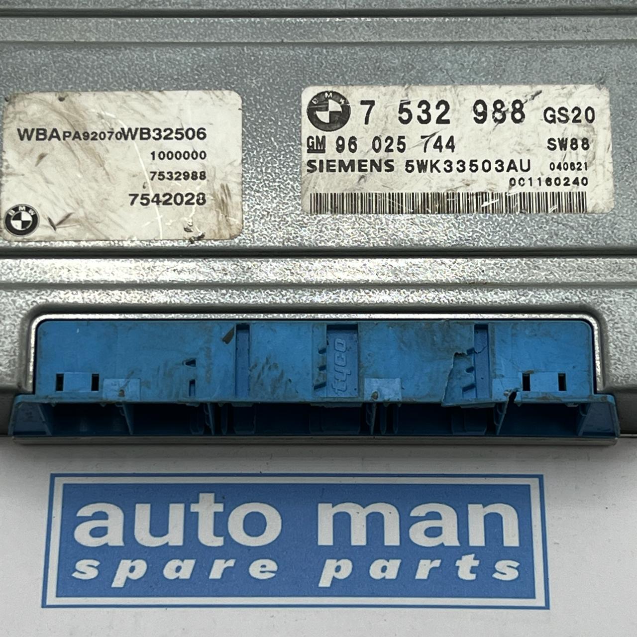 2004 BMW X3 Transmission Control Module TCU 7532988 OEM DK908328 96025744 5WK33503AU