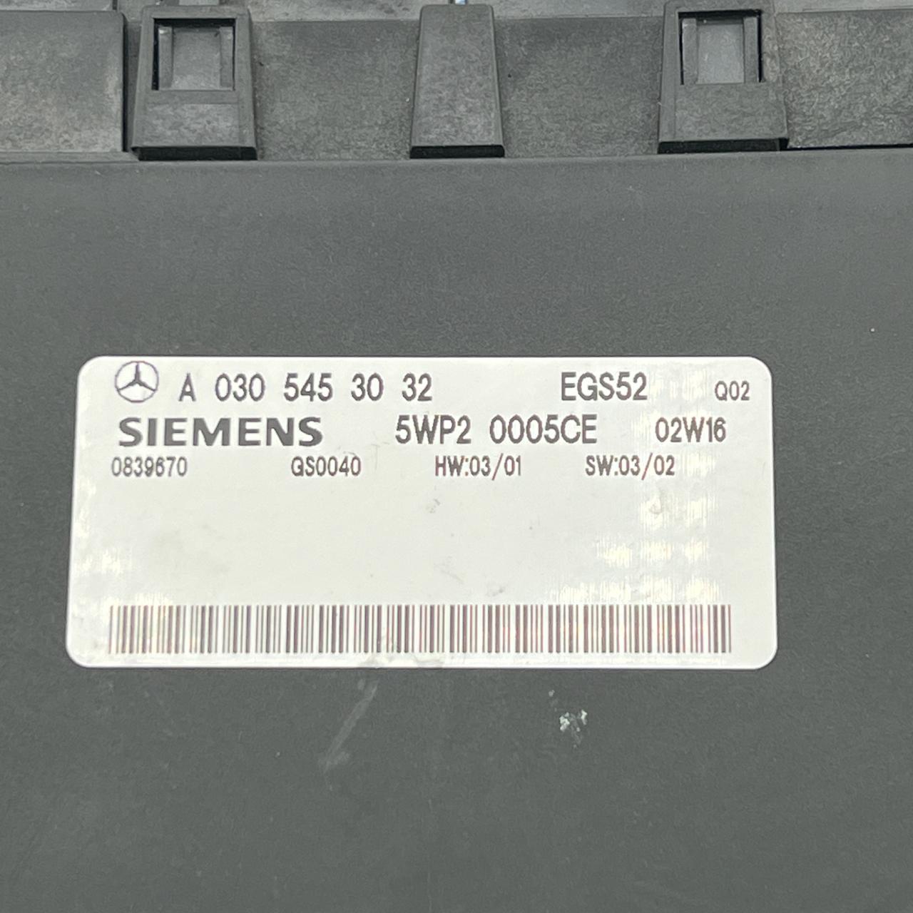 ECU AUTOMATIC GEARBOX MERCEDES W203 SIEMENS 5WP2 0005CE, 5WP20005CE, A 030 545 30 32, A0305453032