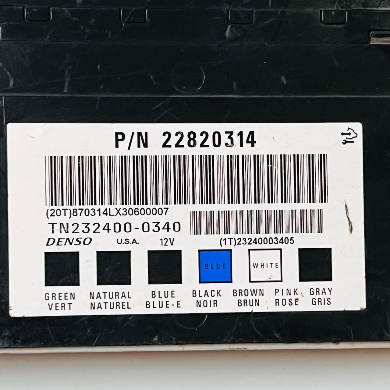 Chevrolet Cadillac CTS Body Control Module  22820314 TN232400-0340