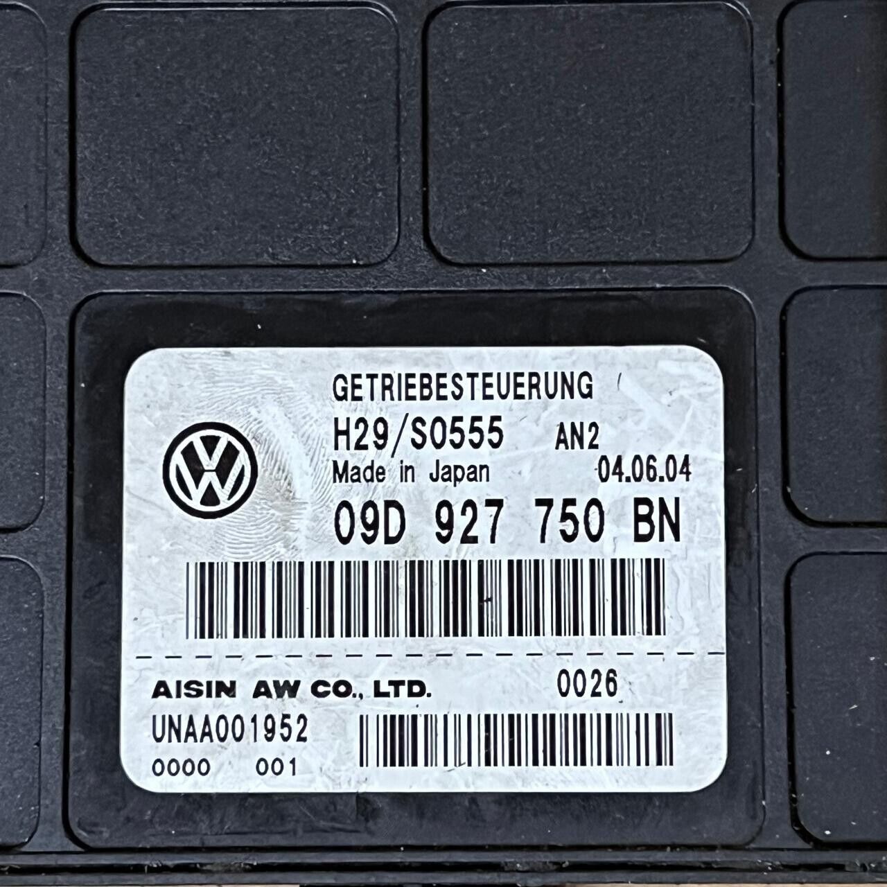 2014 VOLKSWAGEN TOUAREG AUTOMATIC TRANSMISSION CONTROL MODULE - 09D927750BN