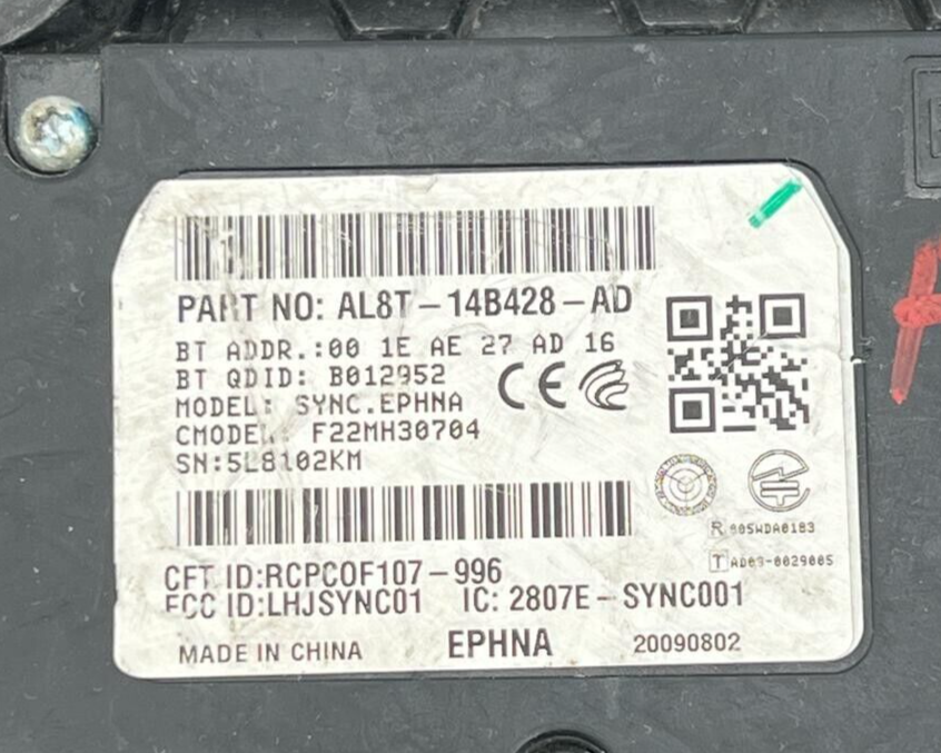 09-12 Ford Escape Hybrid Mariner #1154 módulo, unidad de control de...