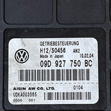 VW Touareg 7L V6 Transmission control Module TCM - 09D927750BC / H12/S0456