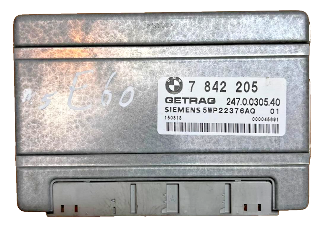 BMW E60 M5 transmission control unit ECU module carrier 7842205 Siemens 5WP22376