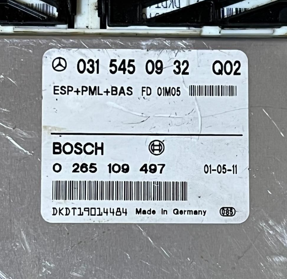 2000 -2006 Mercedes W220 S55 CL500 PML BAS ABS ESP Control Module 0315450932 Oem