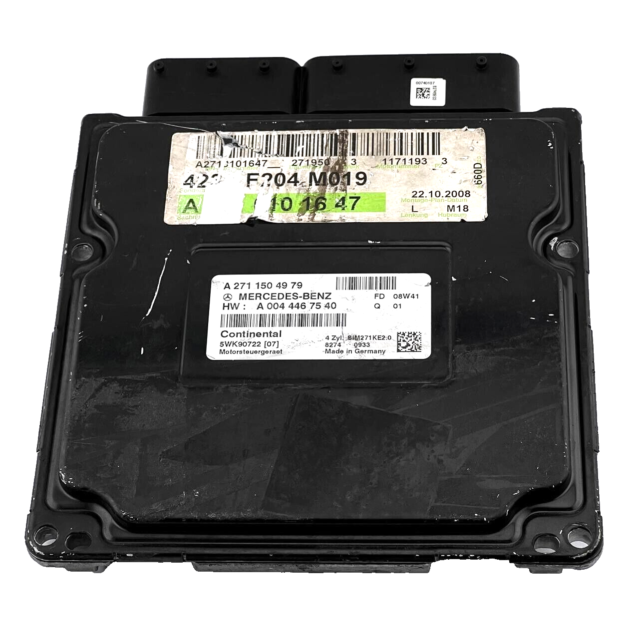 Mercedes Benz Motor ECU W204 Gasolina A2711504979, A2710101647, A0044467540