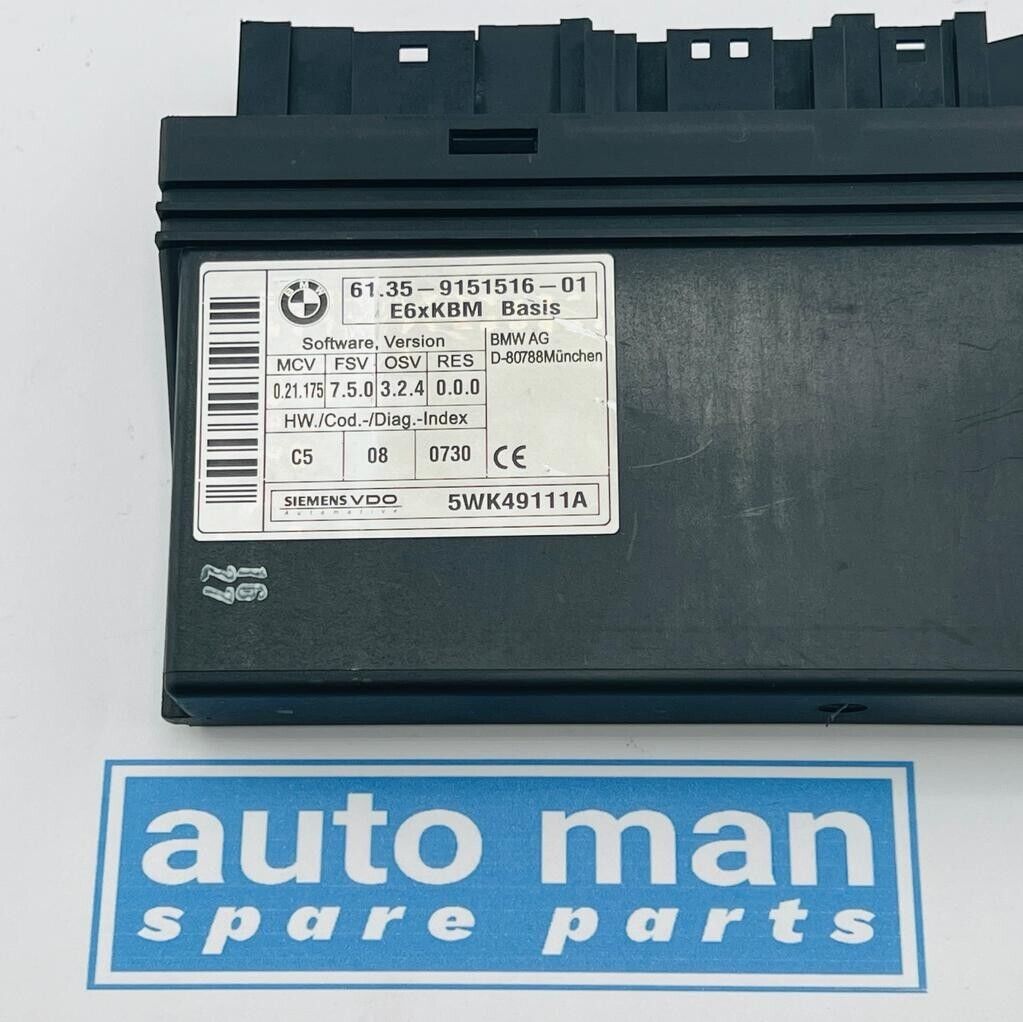 2002-2011 BMW 5/6 Series OEM Body Control Module E6xKBM Basis BCM 61359151516