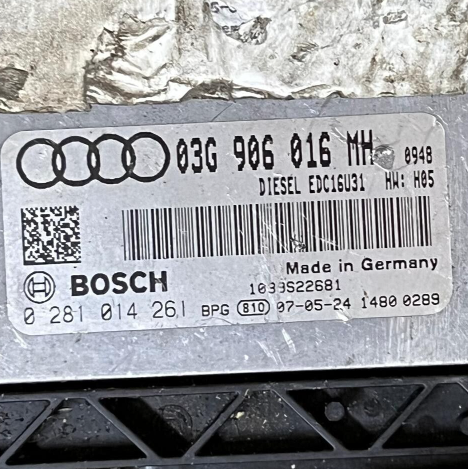 2007 AUDI A6 C6 Engine Control Unit ECU - 03G906016MH / 0281014261