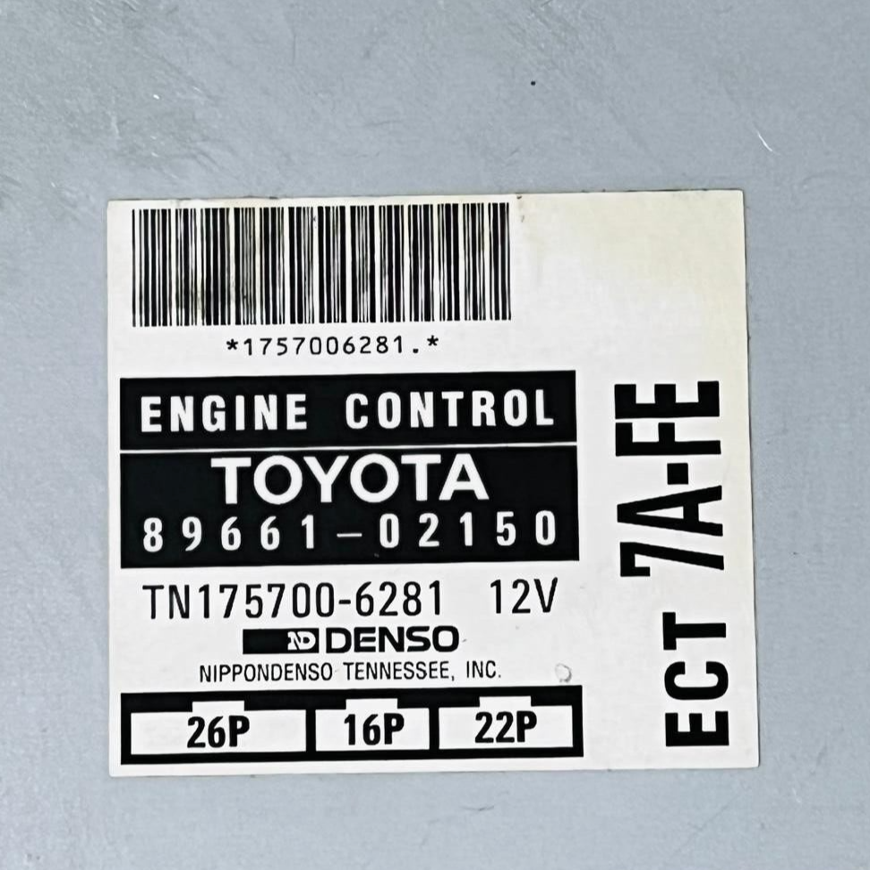 1995 Toyota Corolla Prizm Engine Control Unit ECU - 89661-02150 / TN175700-6281