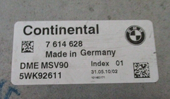 2011-2012 BMW F10 F25 528i X3 Basic Control Unit DME / MSV90 12147614628 OEM A1