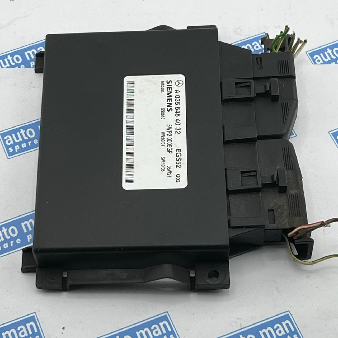 0355454032  05-06 MERCEDES C-Class Transmission Control Module A 035 545 40 32