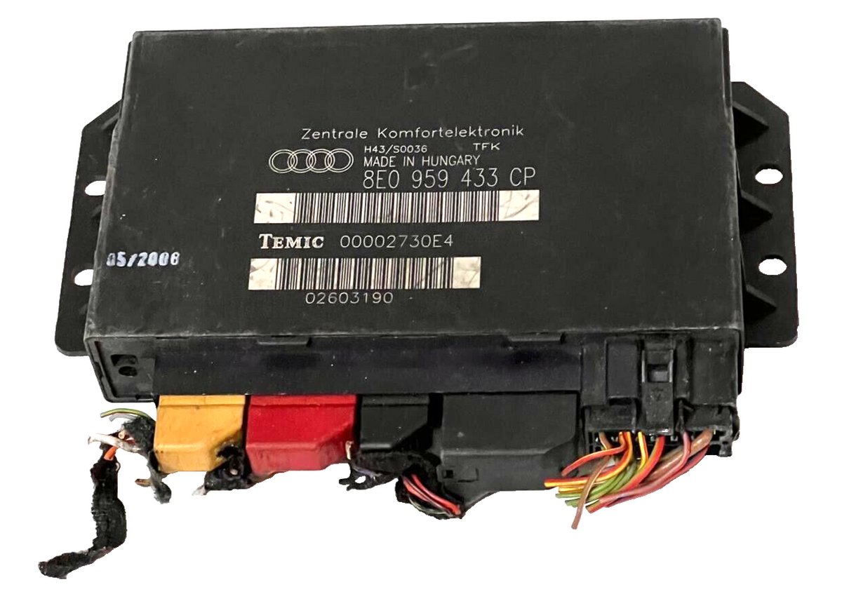 06-09AUDI A4 1.8T/3.0 V6 S4 BODY COMFORT CONTROL MODULE BCM CCM 8E0 959 433 CP