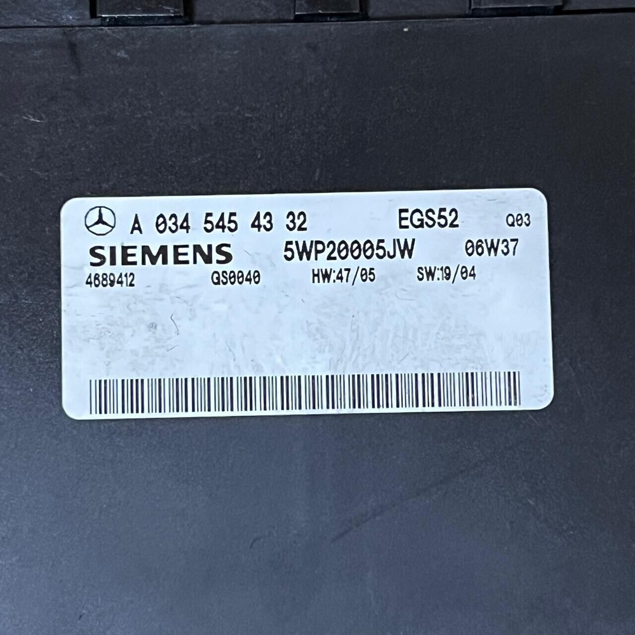 MERCEDES C CLASS W203 AUTOMATIC TRANSMISSION CONTROL MODULE A0345454332