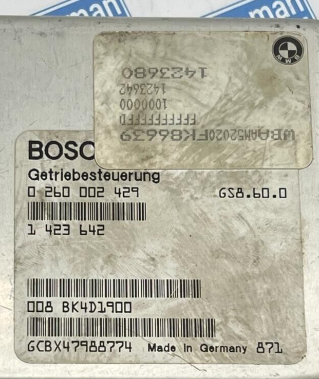 BMW E46 320i 325i BOSCH Transmisión Control TCM TCU 0260002429 1423672 1423642