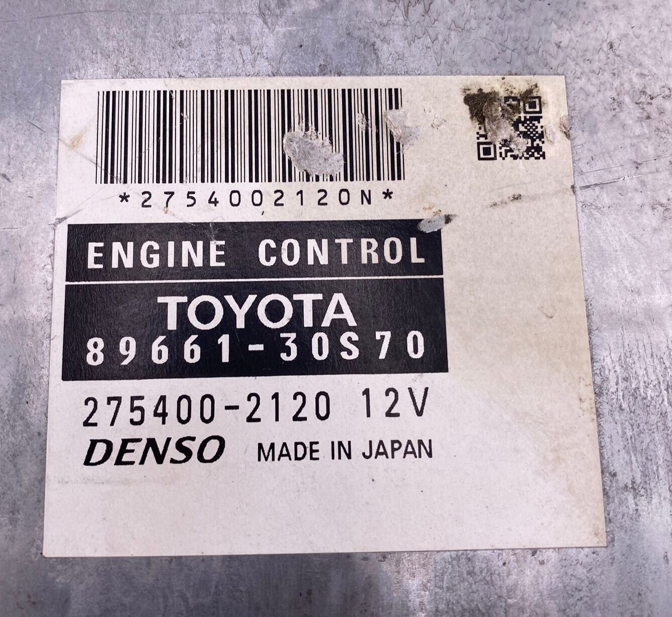 TOYOTA Crown DBA-GRS201 Engine Control Unit 8966130S70 89661-30S70