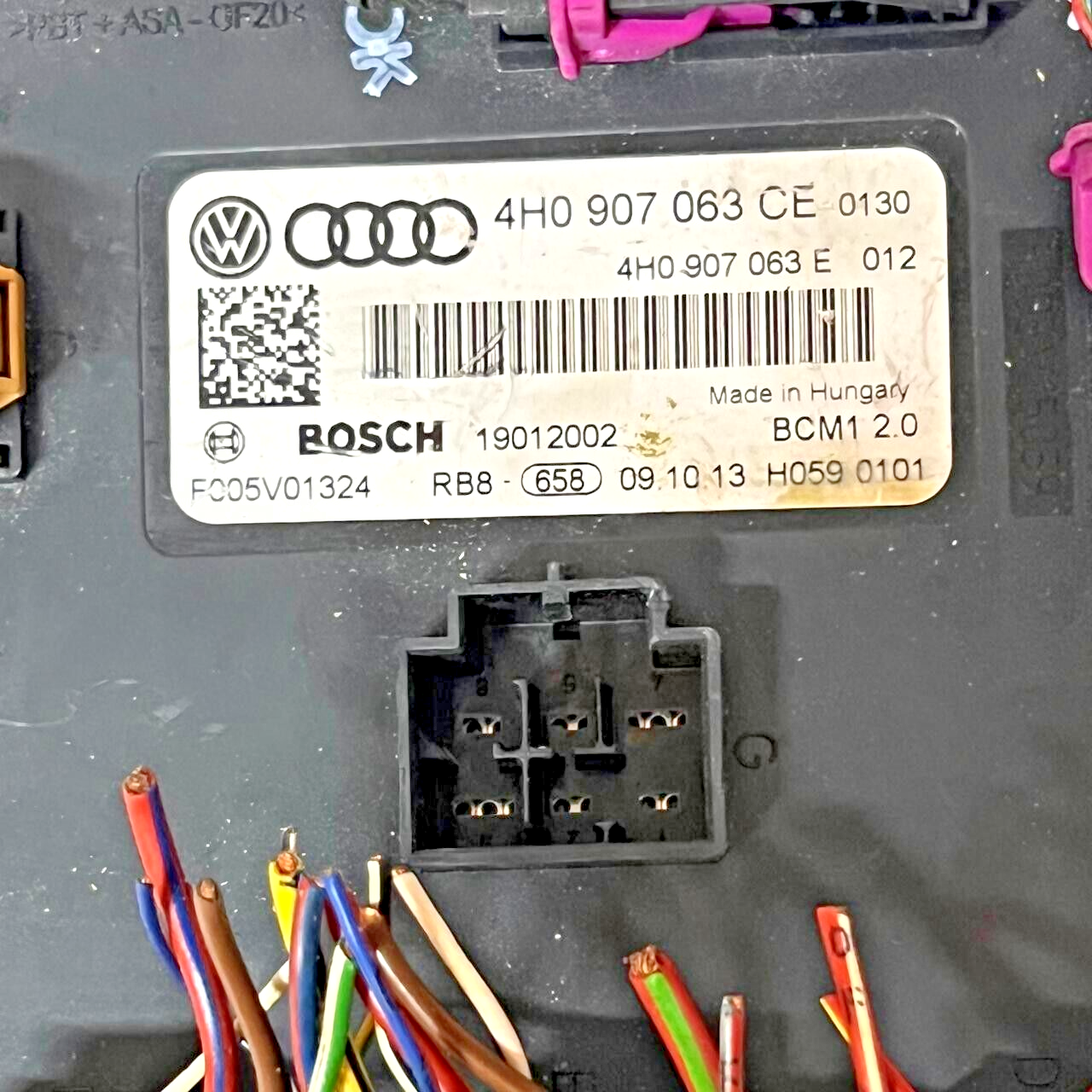 AUDI A6 C7 2013 2.0TDI BCM CARROCERÍA MÓDULO DE CONTROL UNIDAD ECU 4H0907063CE