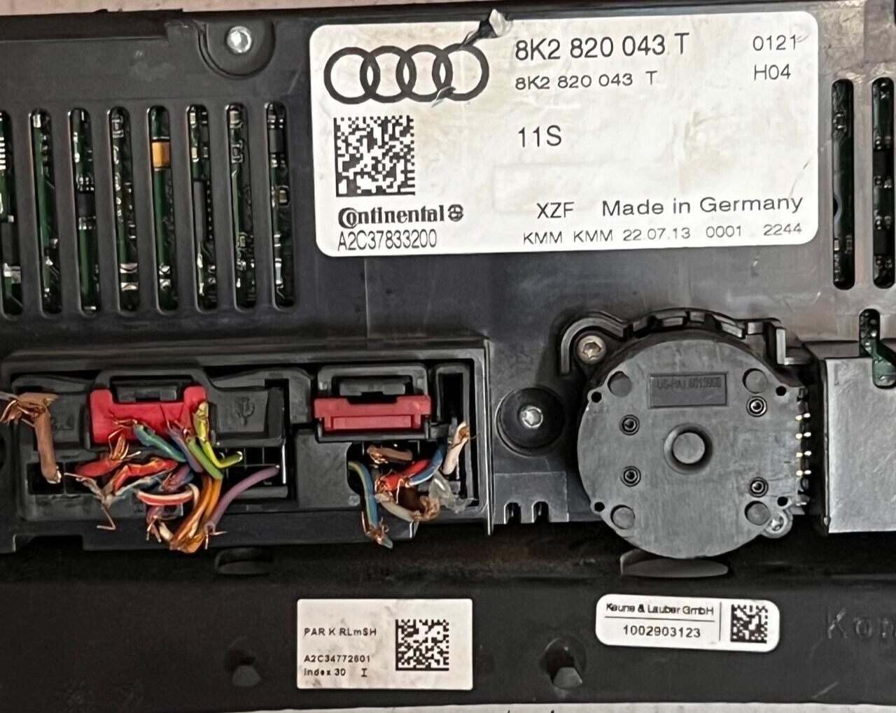 AUDI A4 B8.5 2.0 TDI DIGITAL CLIMATE CONTROL PANEL 8K2820043 2013-2015