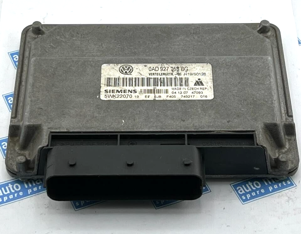 VOLKSWAGEN TOUAREG 0AD927755BG 5WK22070 Caja de cambios Control ECU Módulo Un...