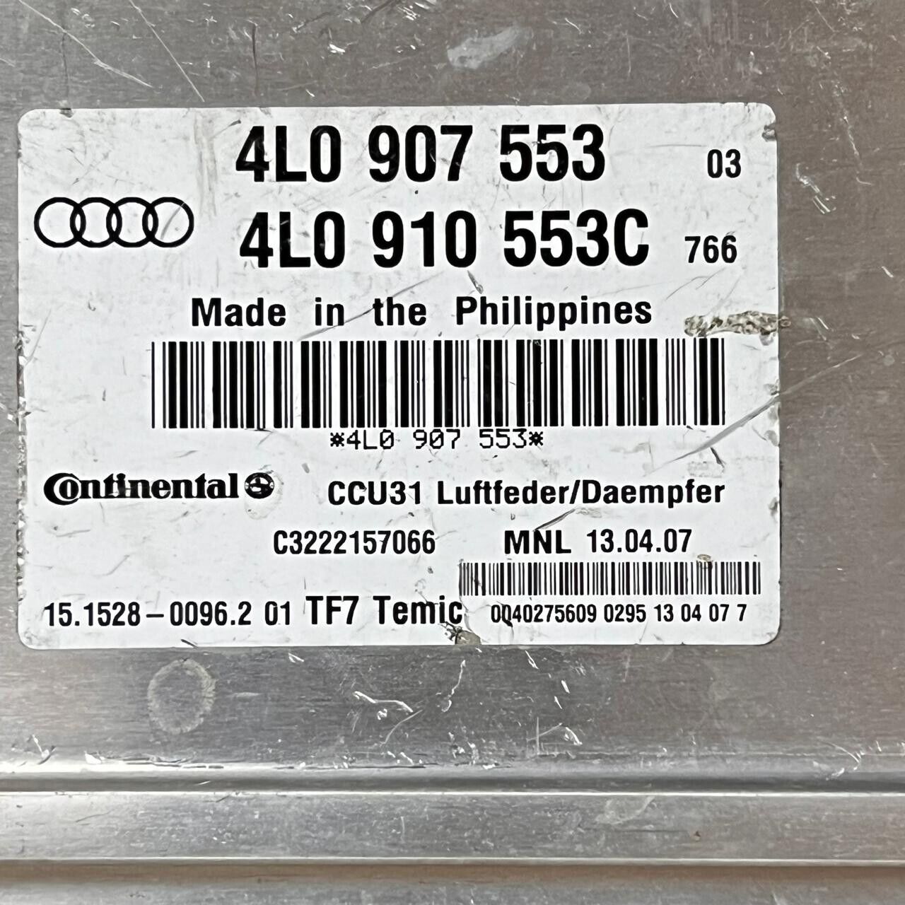 2007-2009 Audi Q7 Air Suspension Control Module 4L0907553 OEM AK2308123