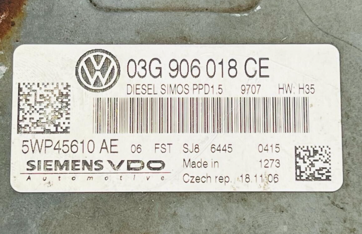 03G906018CE Módulo de unidad de control del motor Volkswagen PASSAT B6 2006