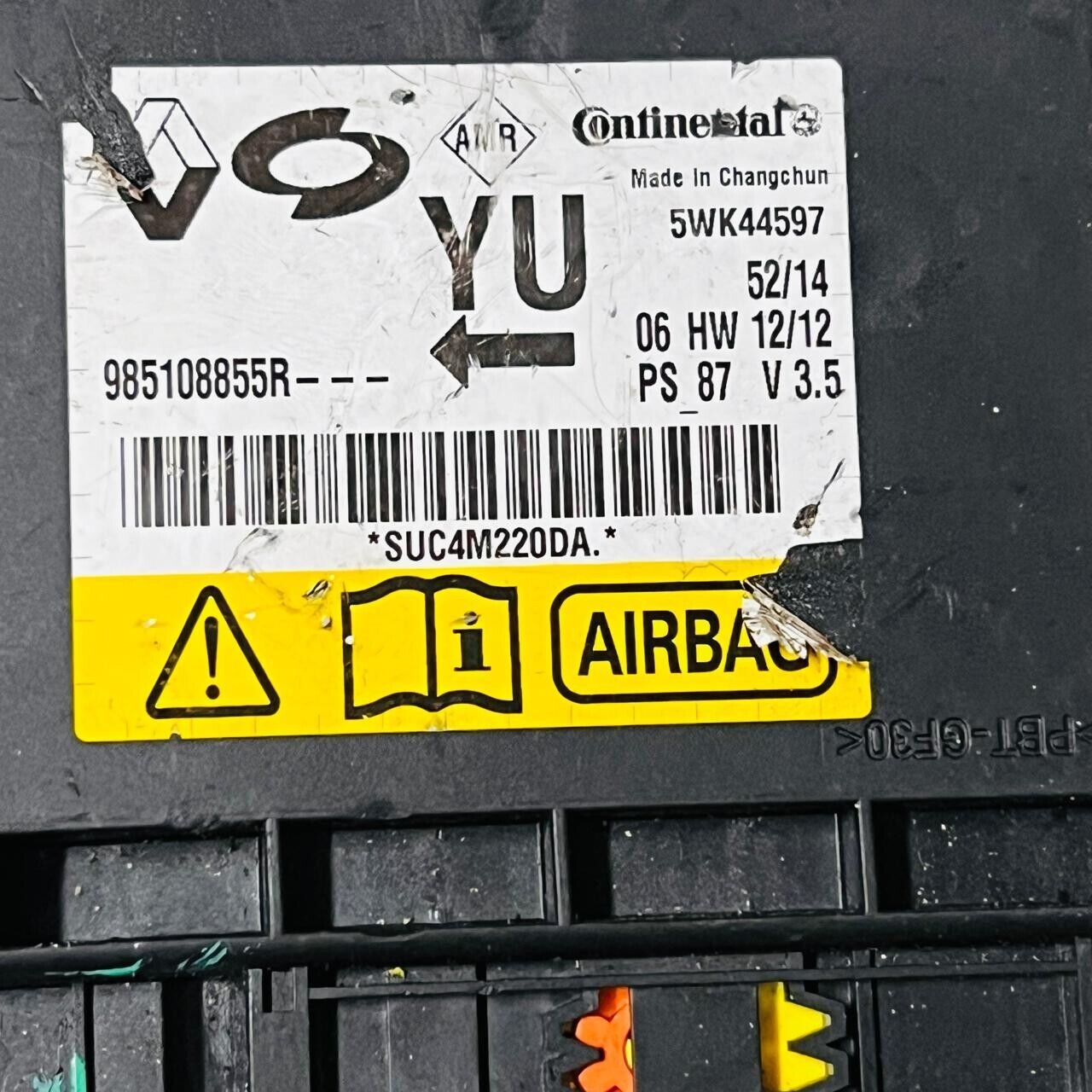 Renault Airbaug Control Unit 985108855R 5WK44597- Continental AMR