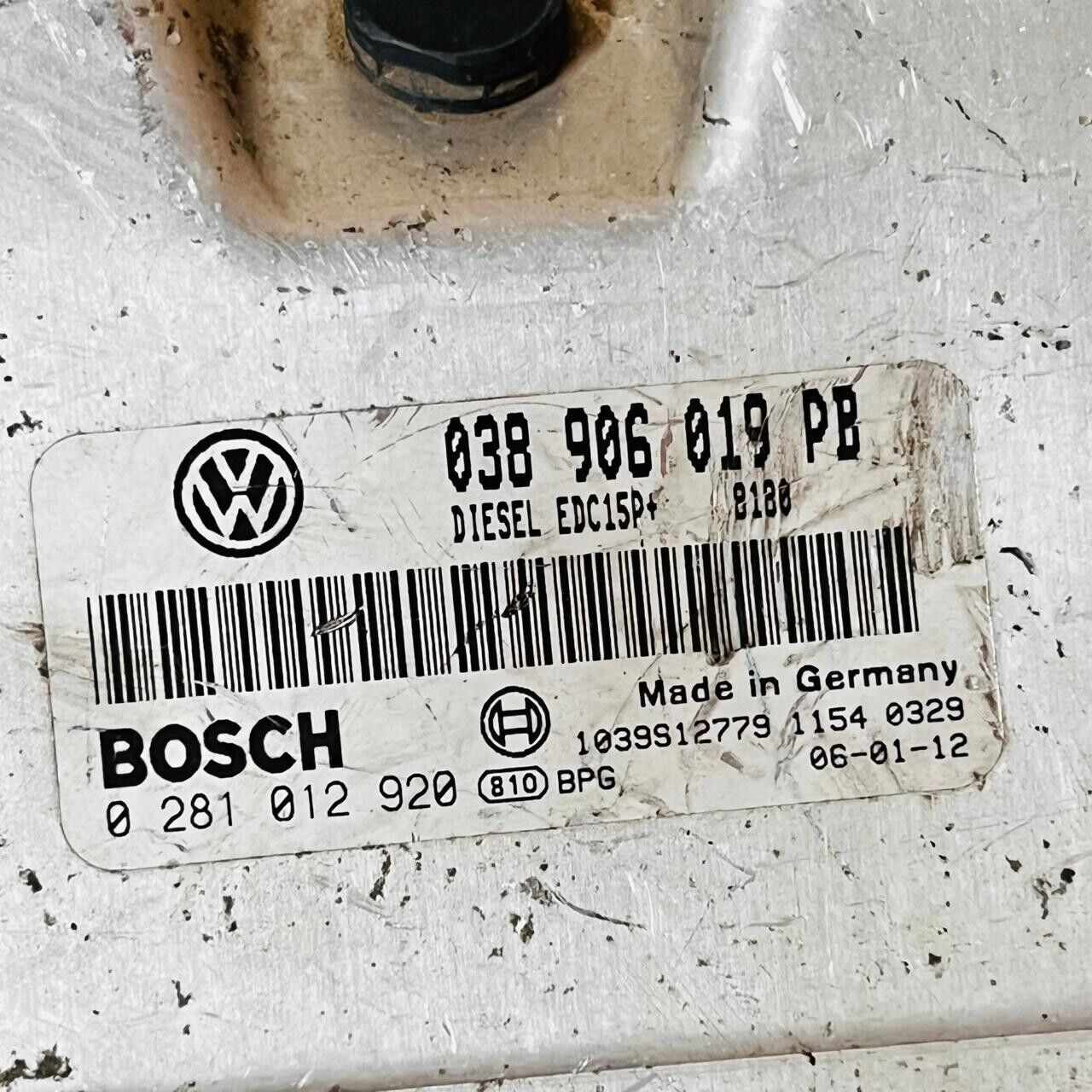 2008 SKODA OCTAVIA 1.9 TDI PD 5DR ENGINE ECU 038906019PB 0281012920 BOSCH