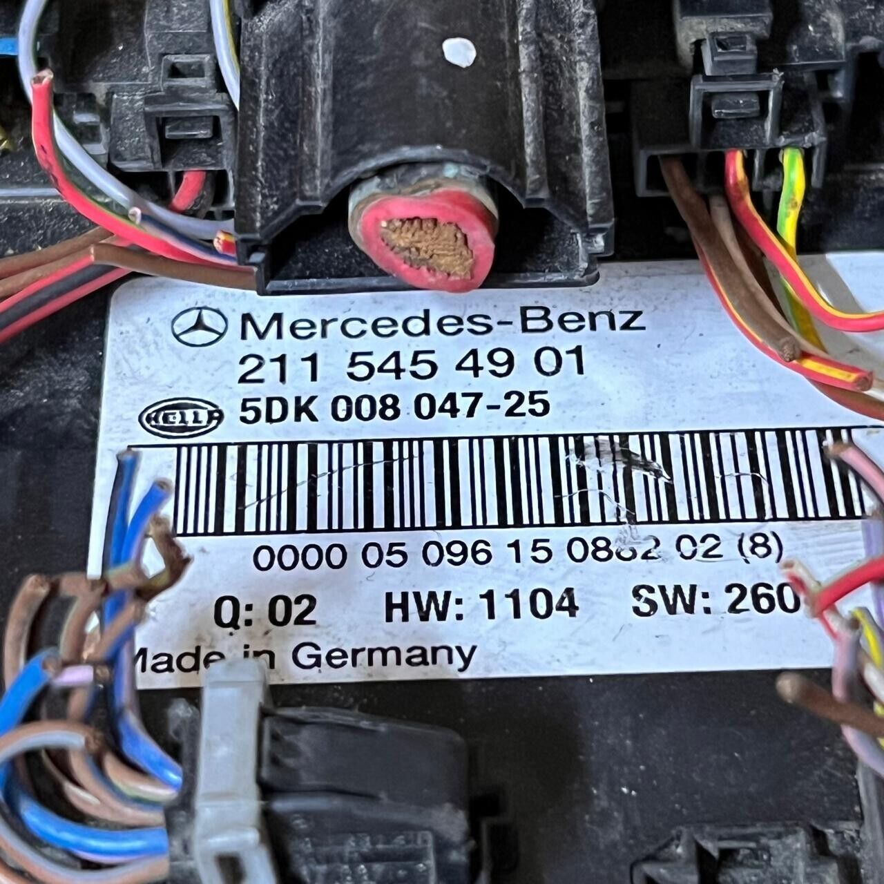 03-11 Mercedes W219 CLS500 E55 Rear Trunk Control Fuse Box -2115454901/5DK008047