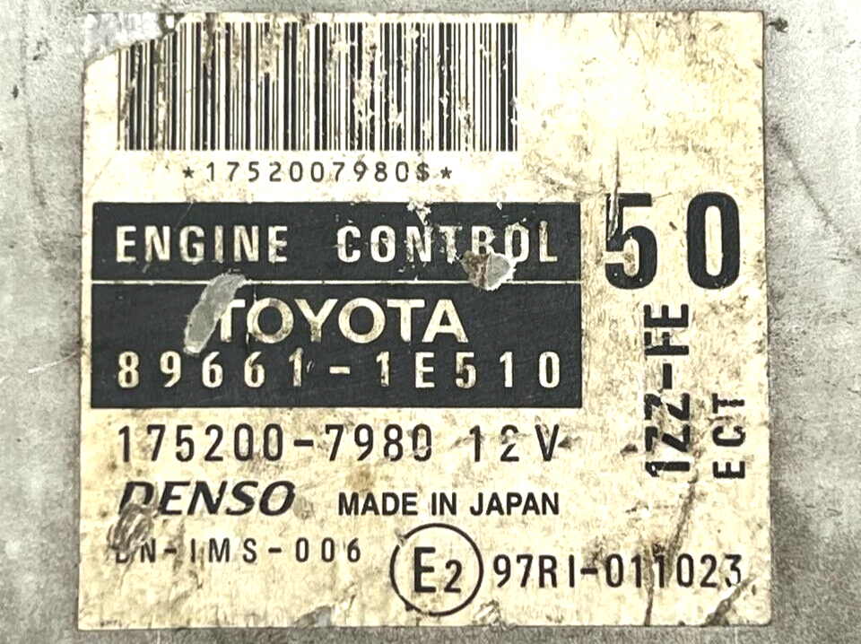 89661-1E510 Toyota Corolla 2001-2007 ecm ecu ordinateur 1752007980 896611E510