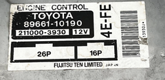 TOYOTA Starlet 1996 E-EP91 Engine Control Unit 8966110190