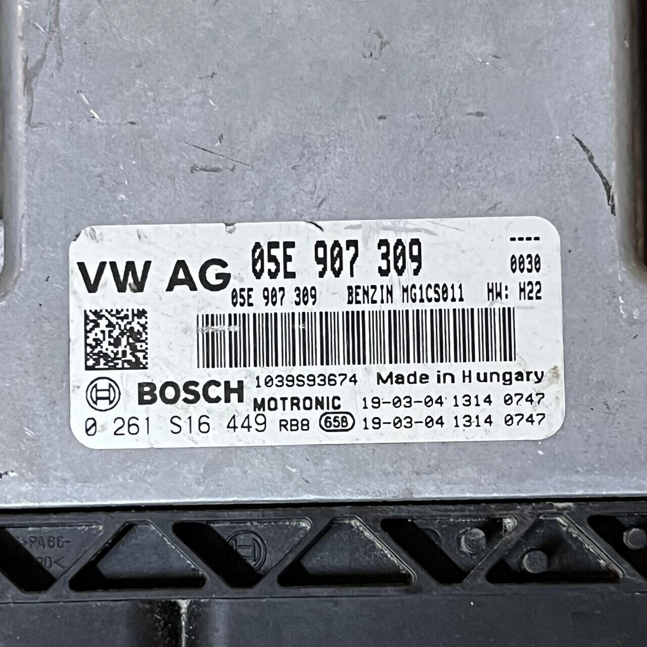 SKODA SUPERB ( ENGINE CONTROL UNIT ECU 05E907309 0261S16449