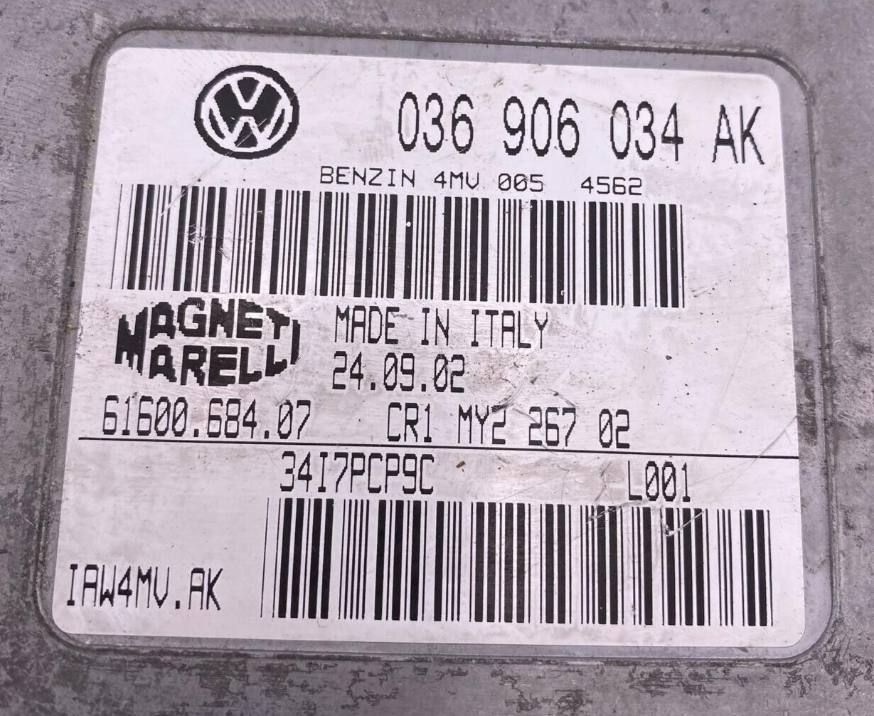 ECU Engine Control Unit VW Polo 036906034AK IAW 4MV.AK