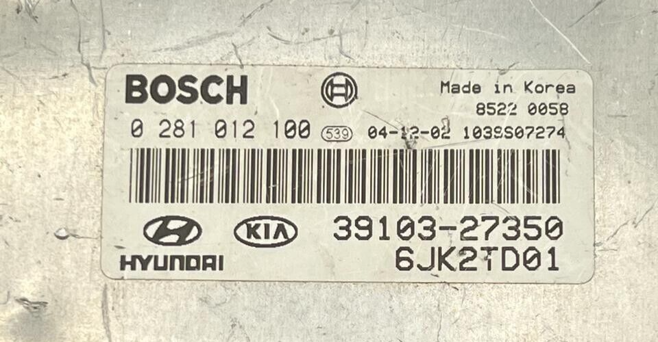 HYUNDAI ECU 3910327350 Bosch 0281012100