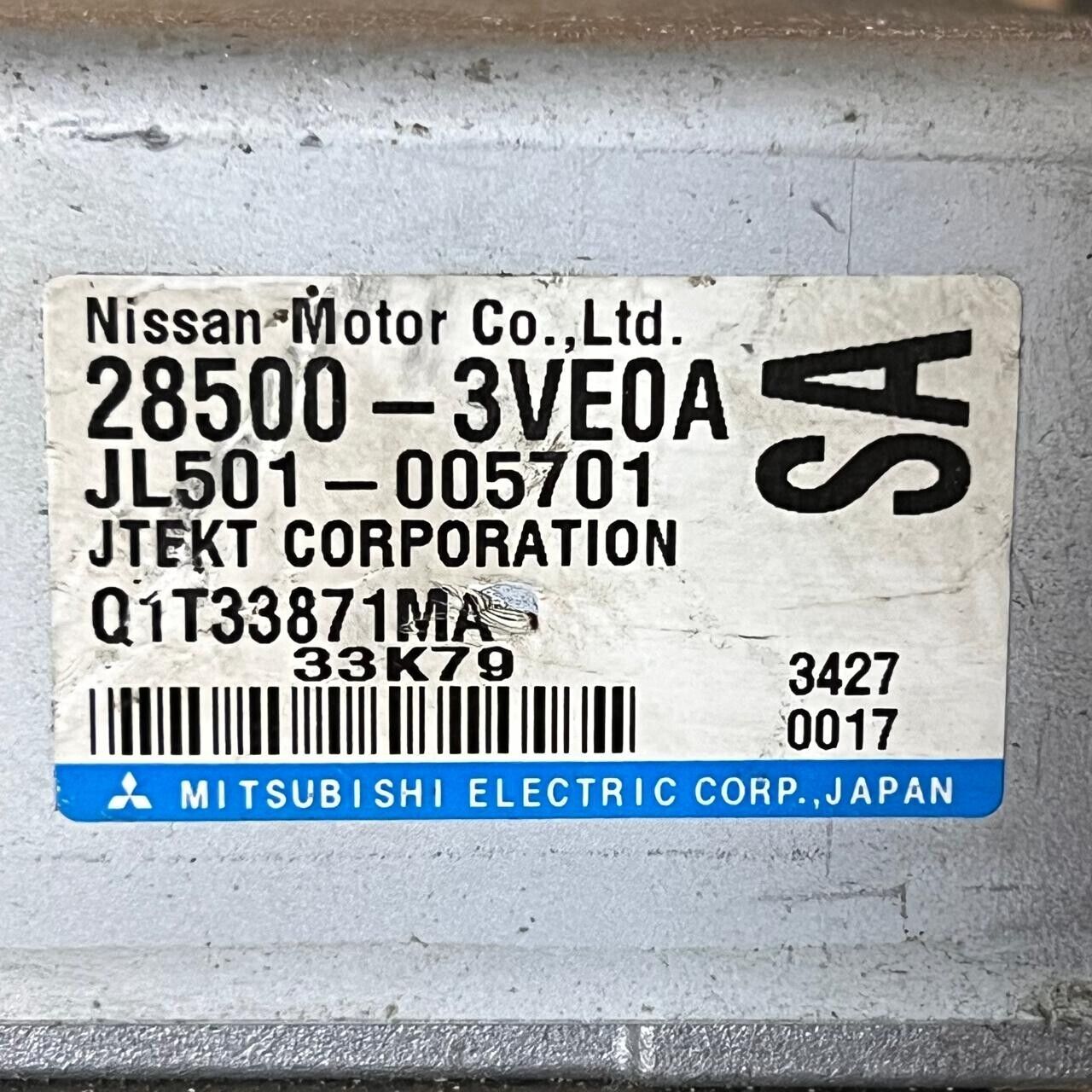 Nissan Note Power Steering Control Unit - 285003VE0A / JL501005701 / Q1T33871MA