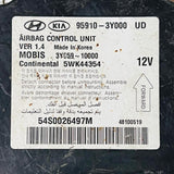 2011-13 HYUNDAI ELANTRA SEDAN ECM AIRNAG CONTROL 959103Y000 5WK44354