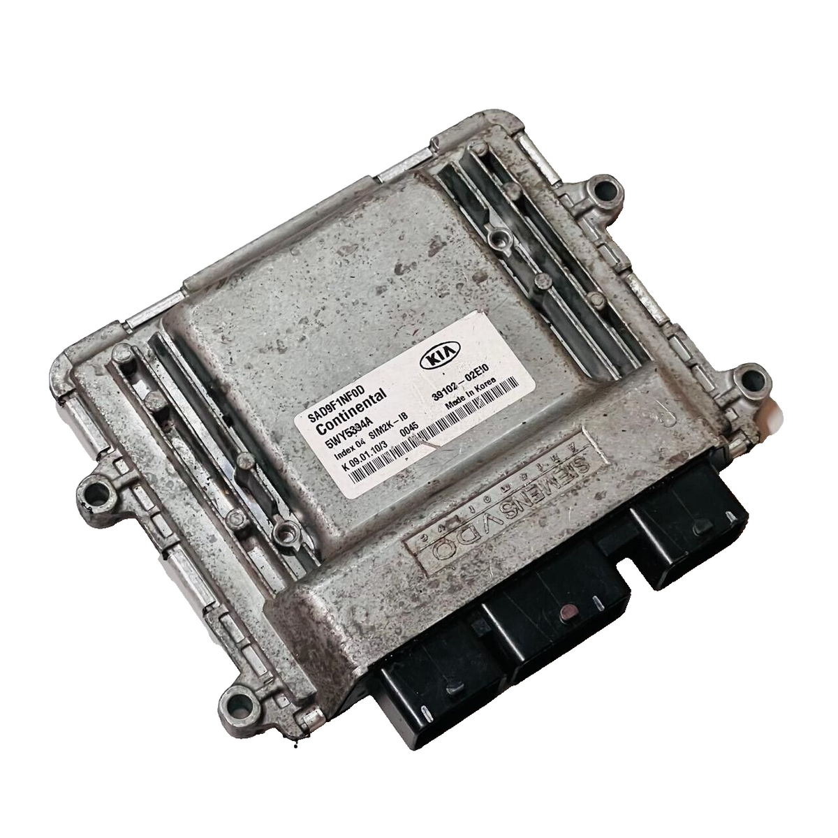 KIA Engine Control Unit (ECU) - Part Number 5WY5394A 39102-02E10 (SIM2K-IB)