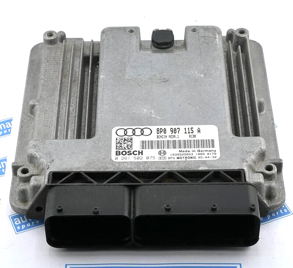 Audi A3 8P 2.0 TFSI AXX Engine Control Unit ECU   0261S02075  8P0907115A