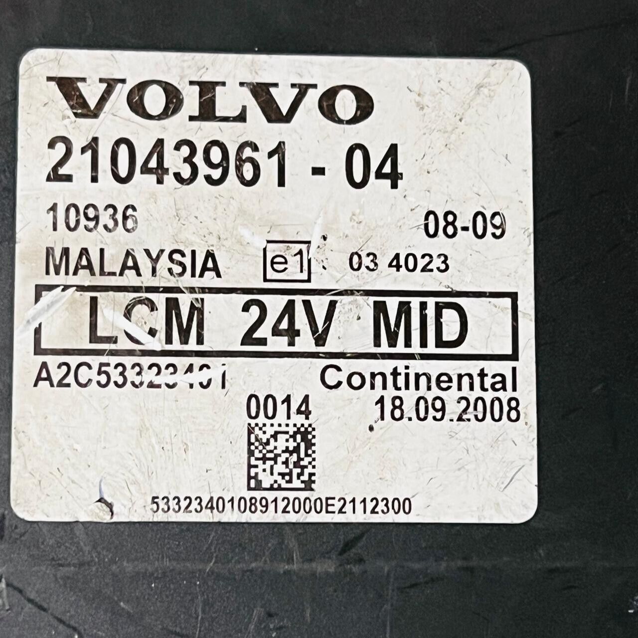 Volvo FM7-FM12, FM, FMX Engine Control Unit ECU - 21043961-04 / A2C53323401