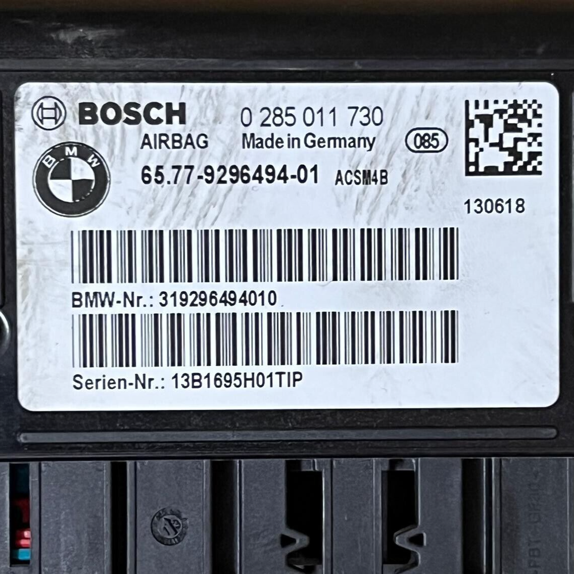 2014 BMW 1 F21 M 135i SRS Control Unit (No Crash Data) - 9296494 / 0285011730