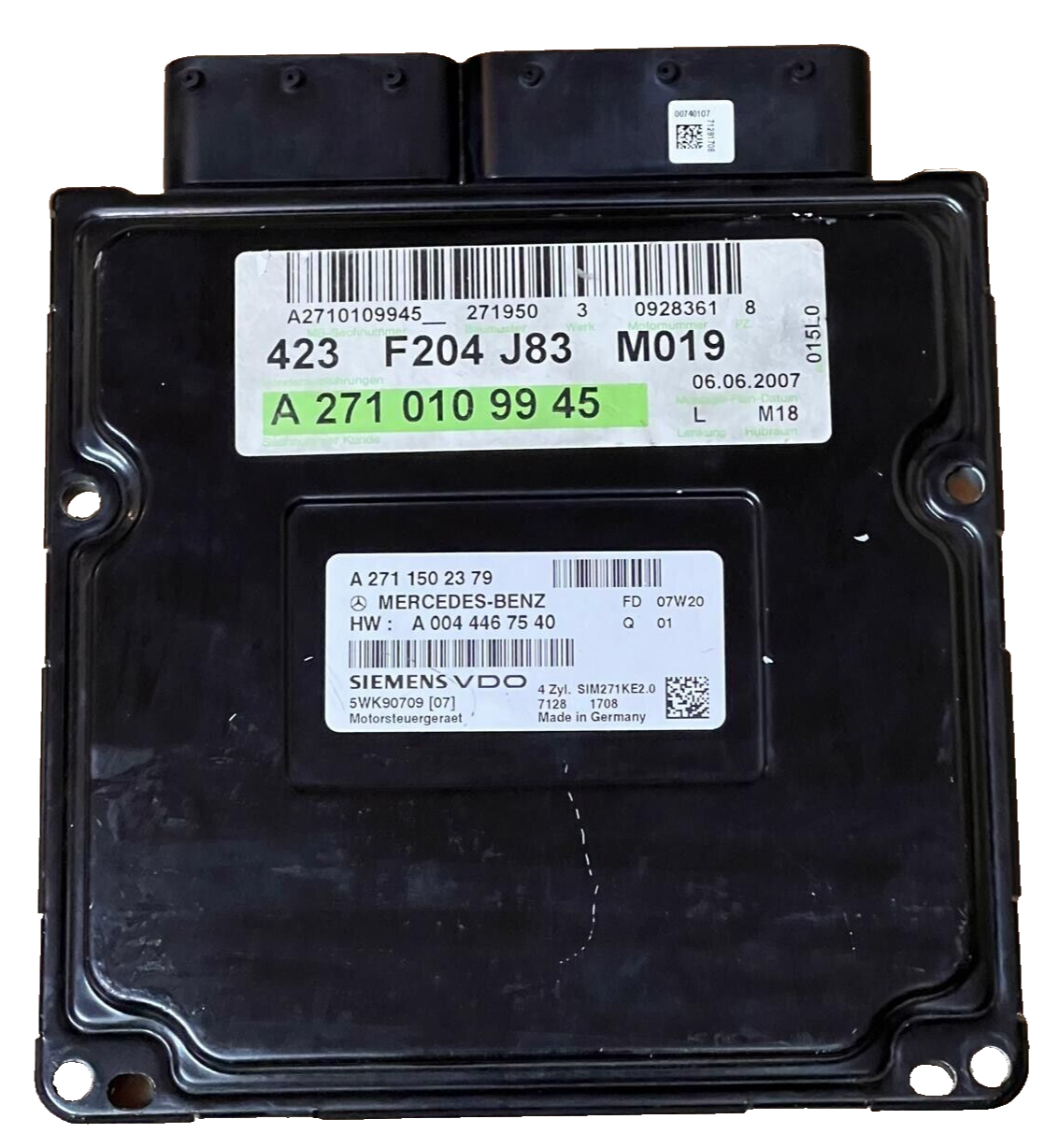 Mercedes Benz C Class W204 Engine Ecu, A2711502379, A2710109945 (FULL SET)