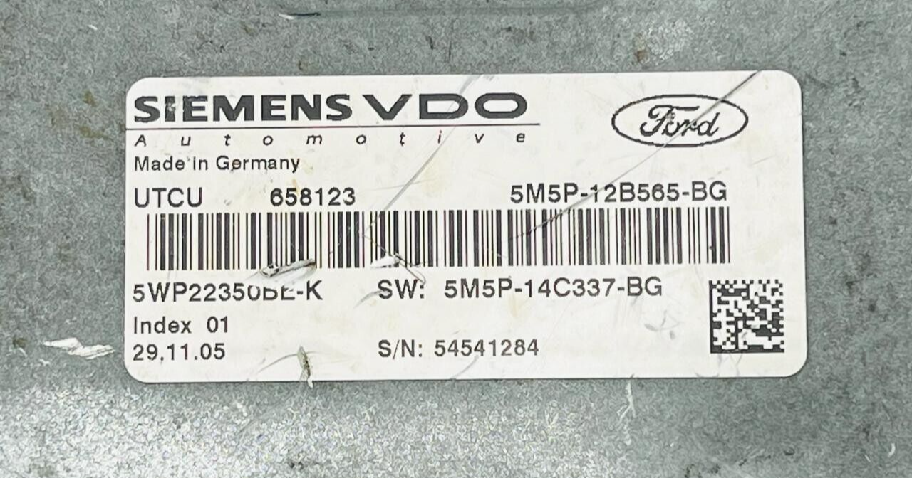 FORD FOCUS C-MAX ECU ECM DME PCM PCU MSG UNIDAD DE CONTROL DEL MOTOR 5M5P-12B...