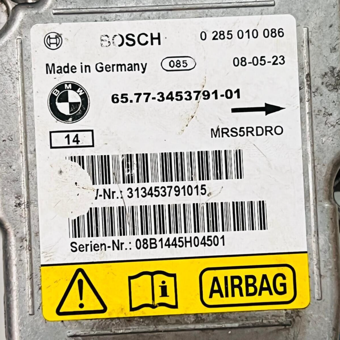 BMW X3 E83 Airbaug Control Module - 65.77-3453791-01 / 0285010085