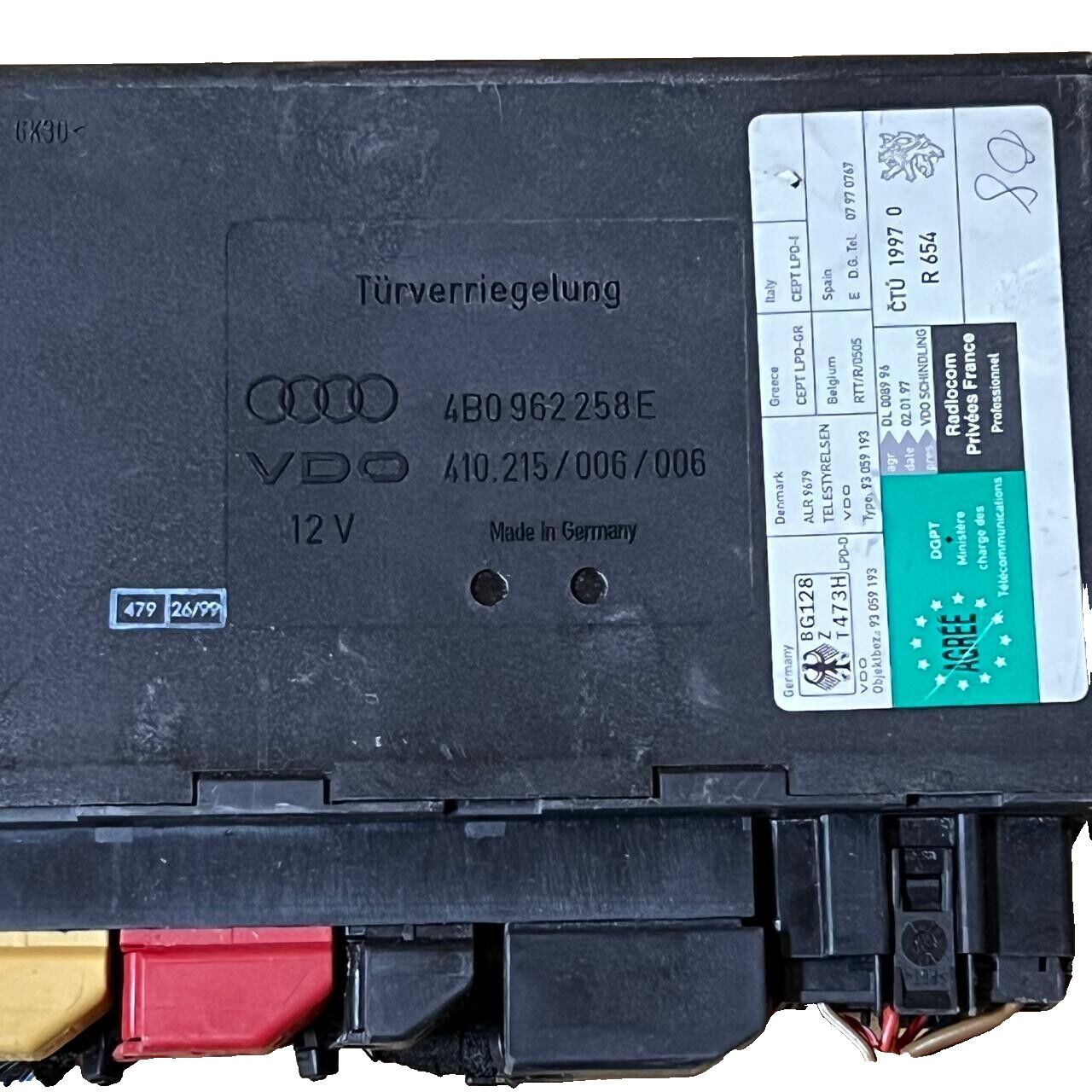 Audi A6 C5 Comfort Control Convenience Control Module Unit 4B0962258E