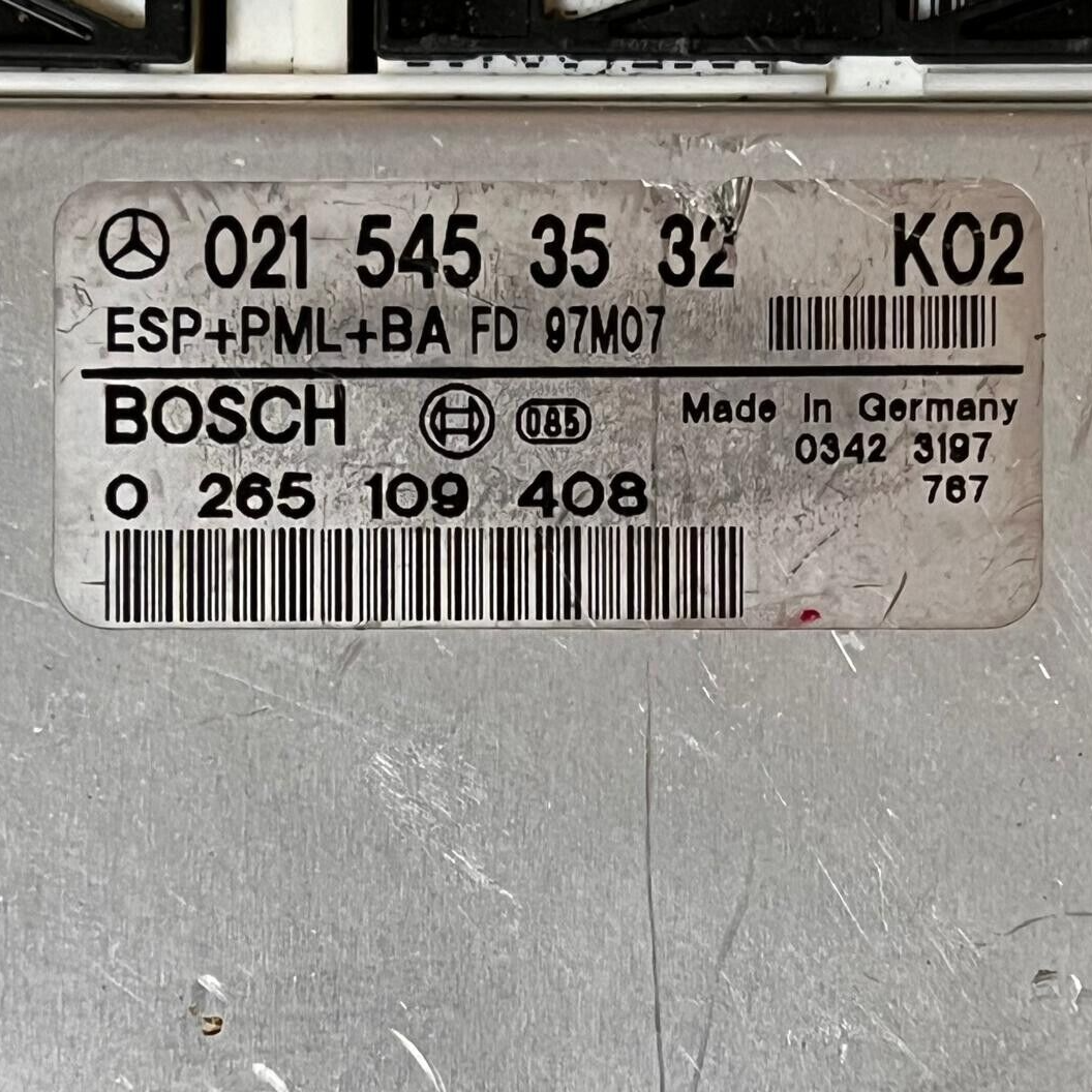 Mercedes Benz Module ABS ESP Computer ECU K02 Bosch 0215453532, 0265109408