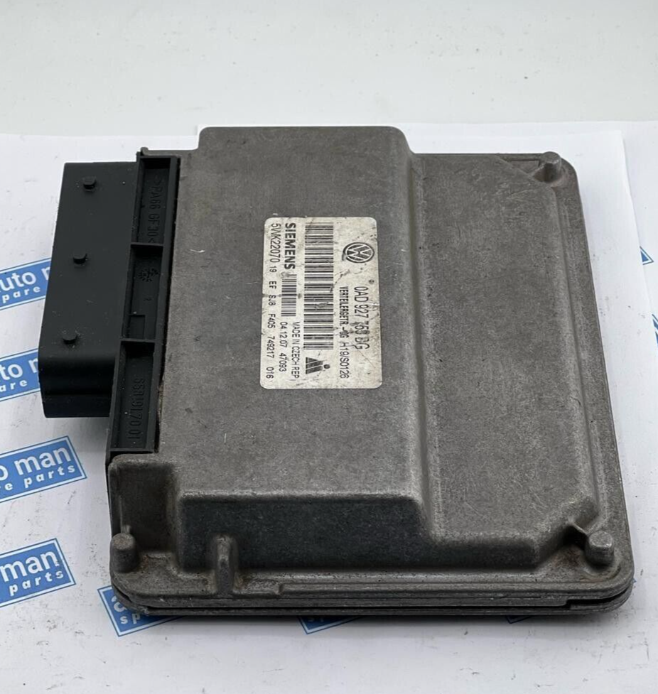 VOLKSWAGEN TOUAREG 0AD927755BG 5WK22070 Caja de cambios Control ECU Módulo Un...