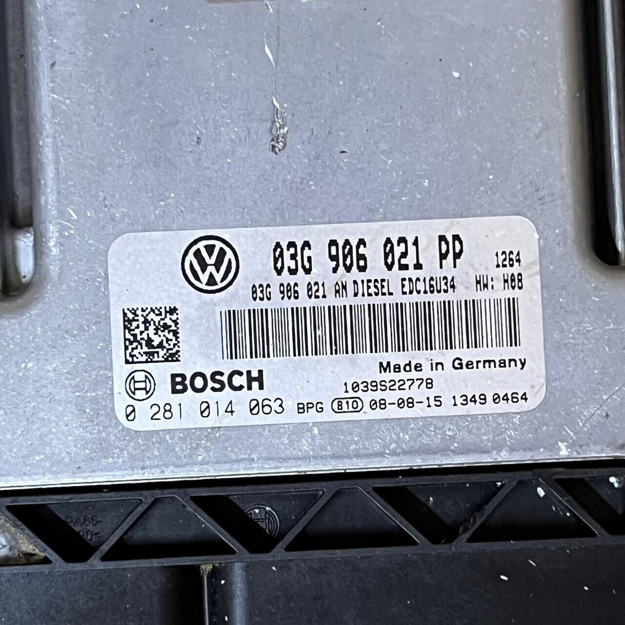 VOLKSWAGEN GOLF ENGINE ECU MK5 GT TDI ENGINE CONTROL UNIT 2.0 DIESEL 03G906021PP