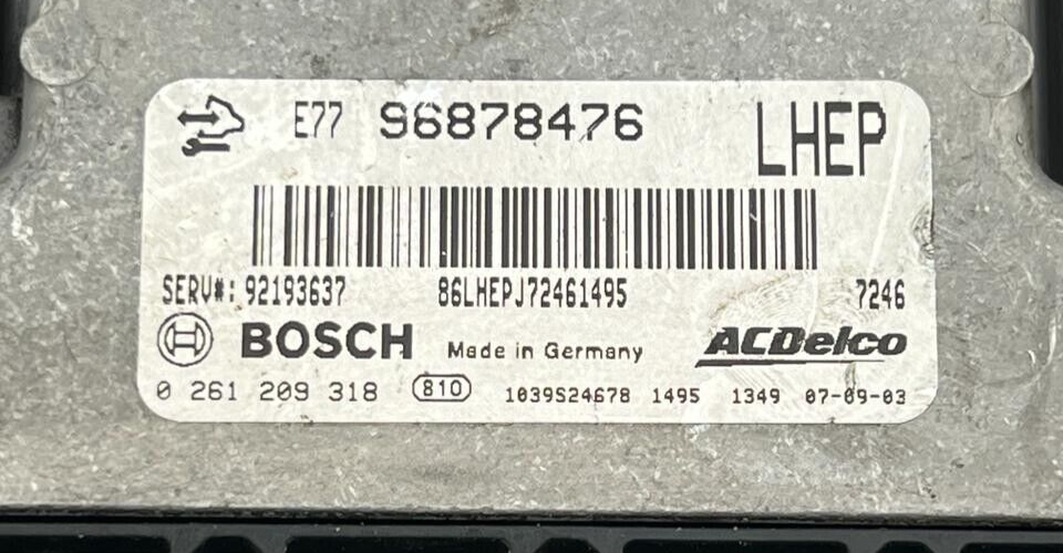 2006-2011 Holden Captiva CG Chevrolet 3.2L ECU ECM PCM Engine Computer 96878476