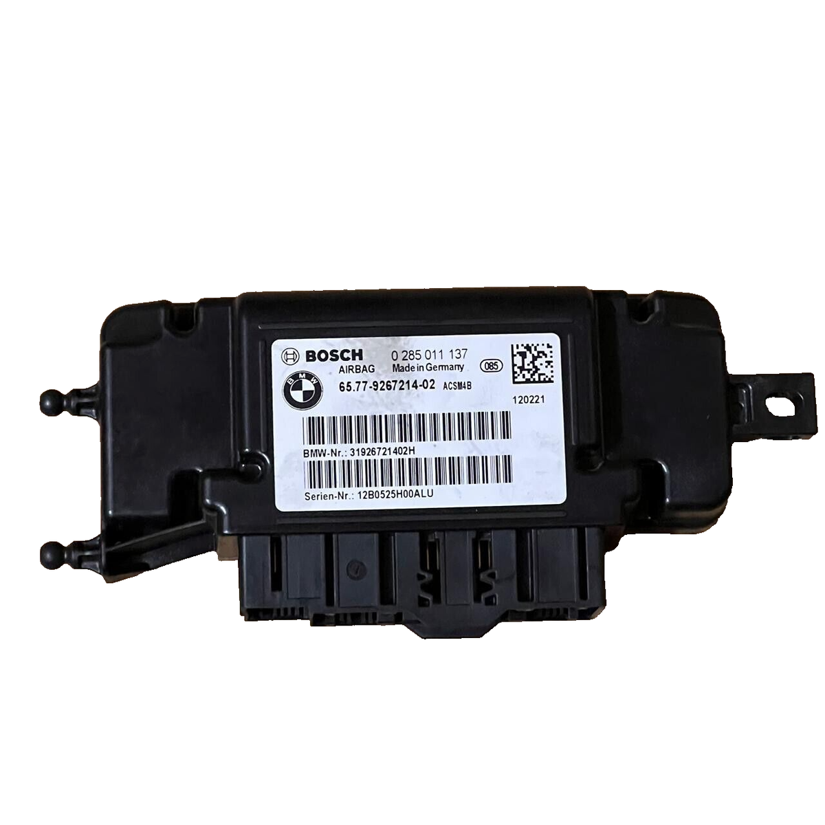 2014 BMW F30 BOSCH AIRBuG CONTROL MODULE - 0285011137 / 65.77-9267214-02