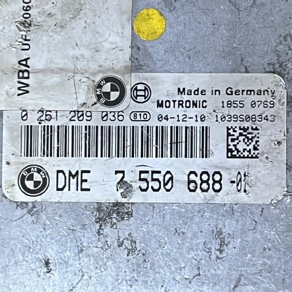 2006 BMW E81 E87 Engine Control Unit ECU - 0261209036 / 7550688-01 / 7550688