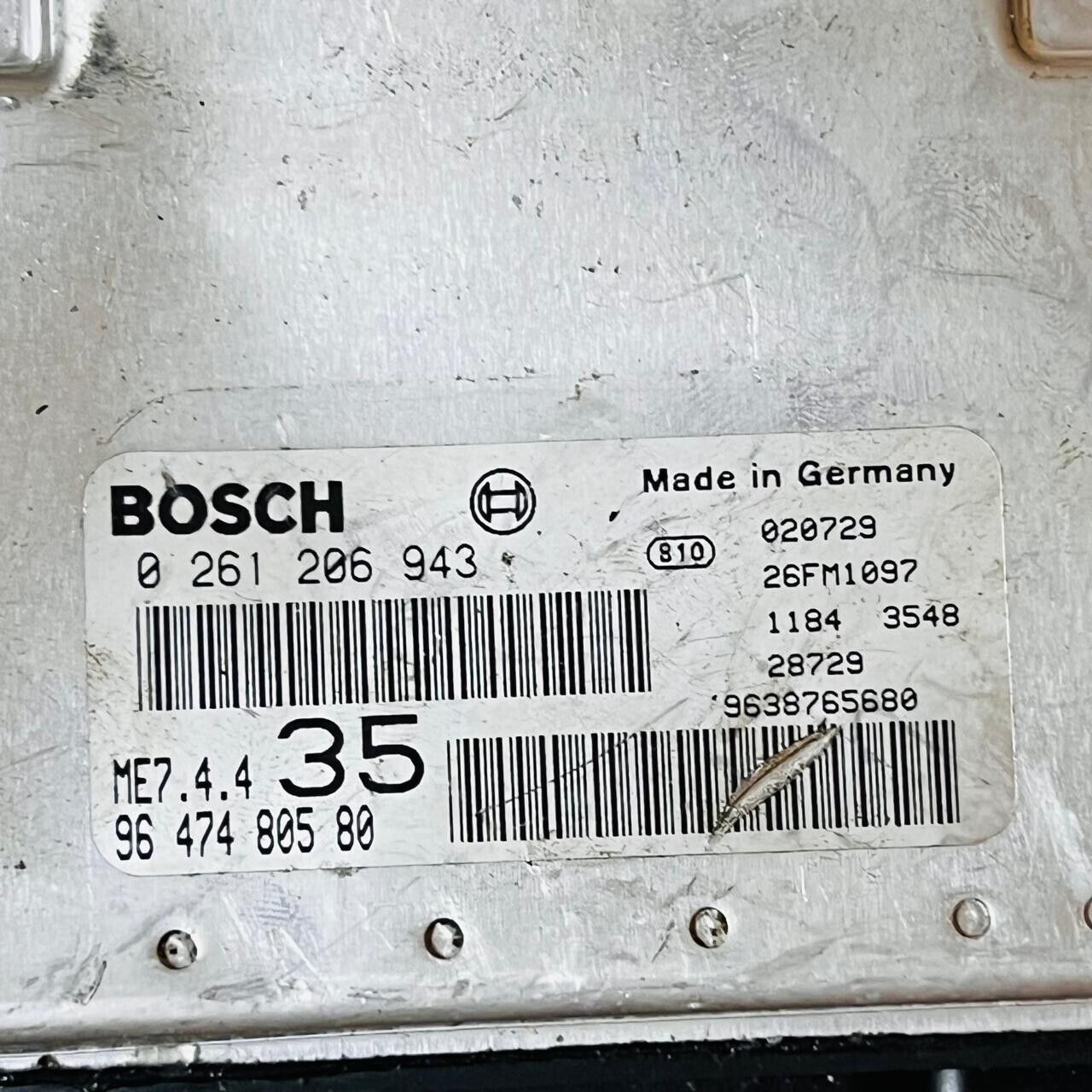 Peugeot DB482 Engine Control Unit ECU - 0261206943 / 9647480580